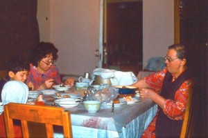 28. Евгения Степановна, дочь Алия и внук Даурен